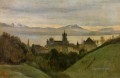 Entre el lago Lemán y los Alpes al aire libre Romanticismo Jean Baptiste Camille Corot